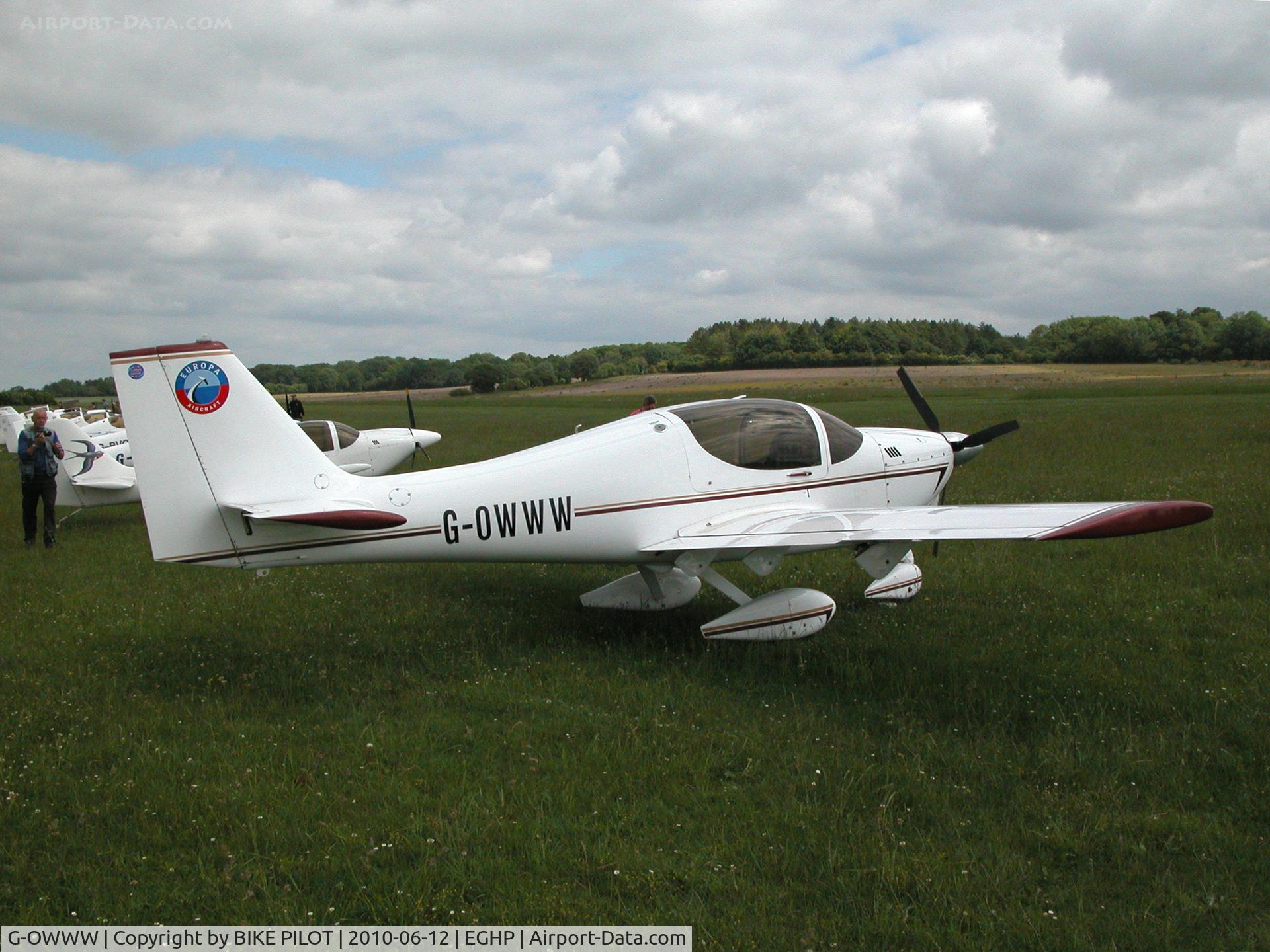 G-OWWW, 2003 Europa Tri-Gear C/N PFA 247-12683, VISITING AIRCRAFT