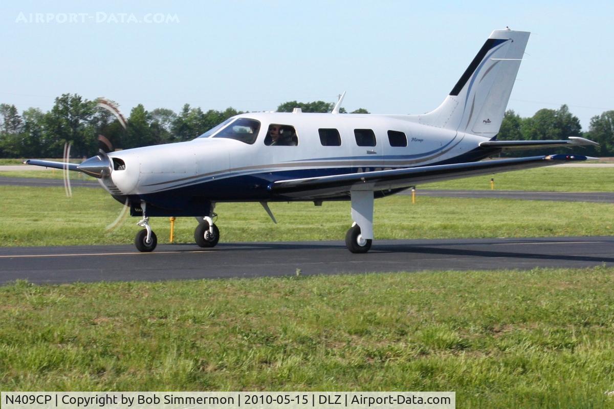 N409CP, 2006 Piper PA-46-350P Malibu Mirage C/N 4636375, Departing Delaware, Ohio