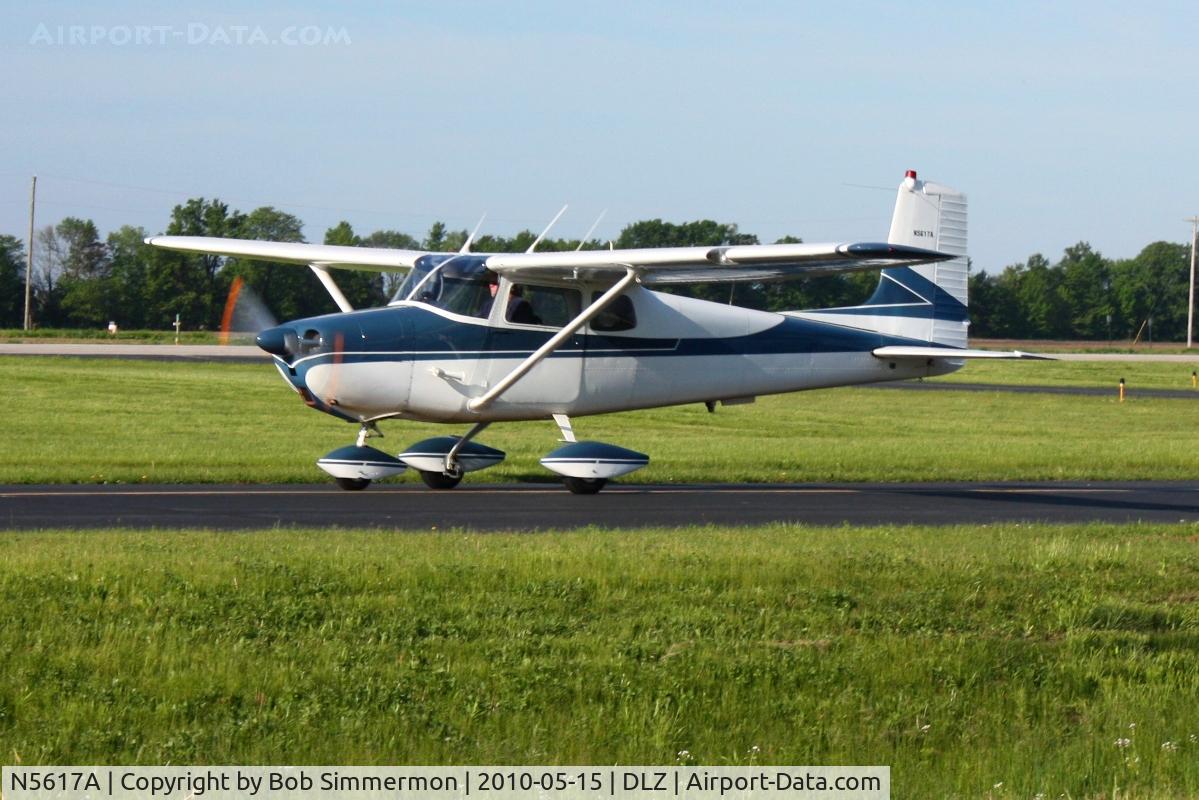 N5617A, 1956 Cessna 172 C/N 28217, Departing Delaware, Ohio during the EAA fly-in breakfast.
