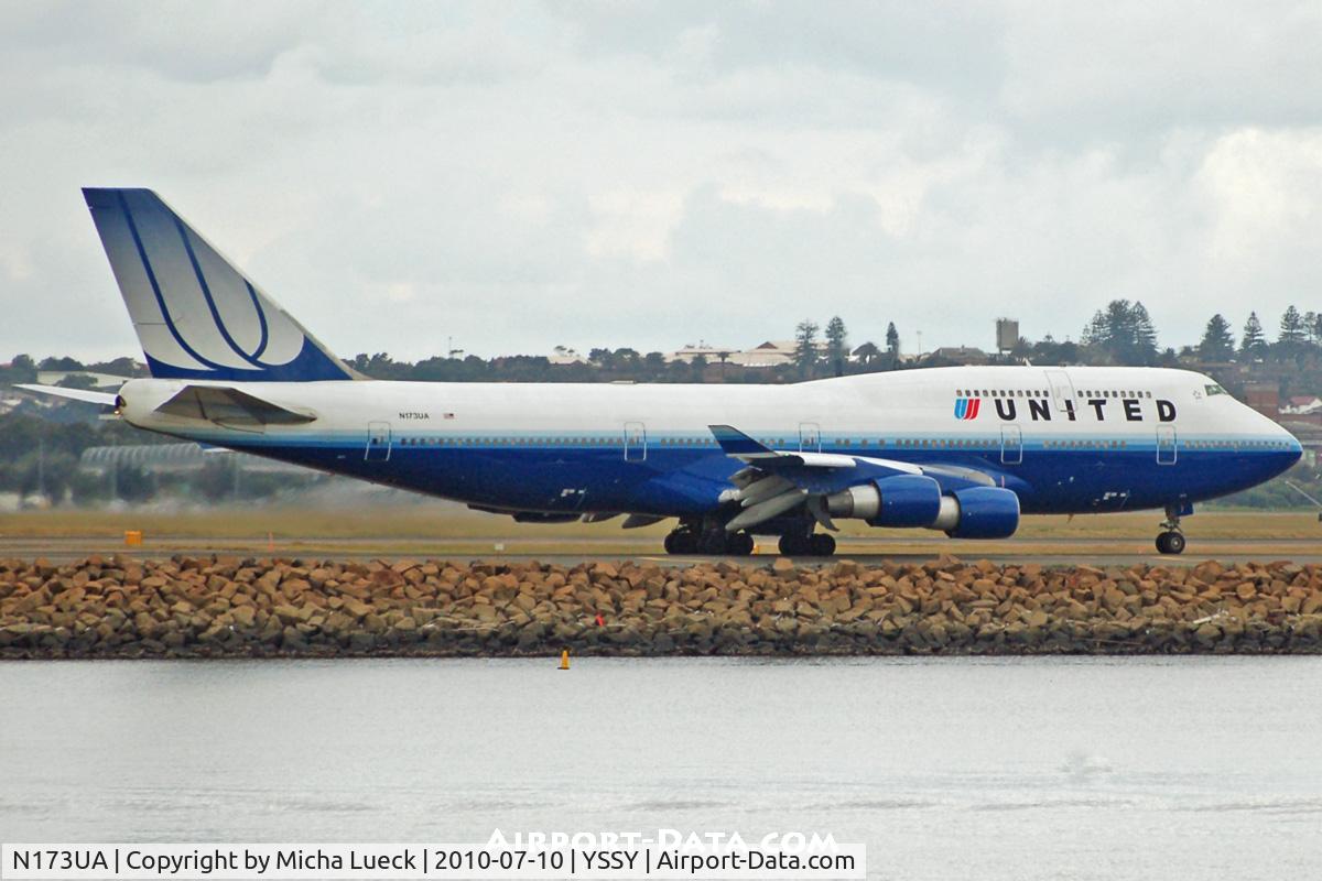 N173UA, 1989 Boeing 747-422 C/N 24380, At Sydney