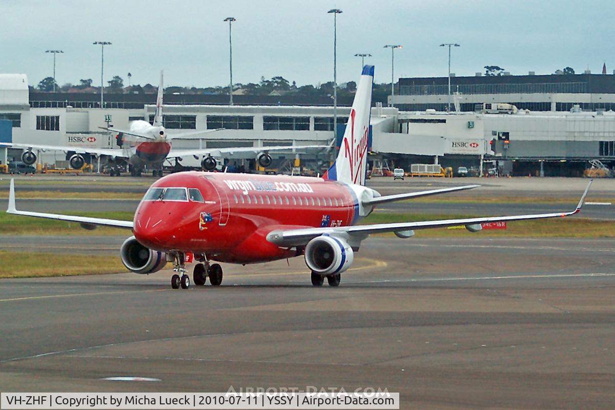 VH-ZHF, 2008 Embraer 170LR (ERJ-170-100LR) C/N 17000255, At Sydney