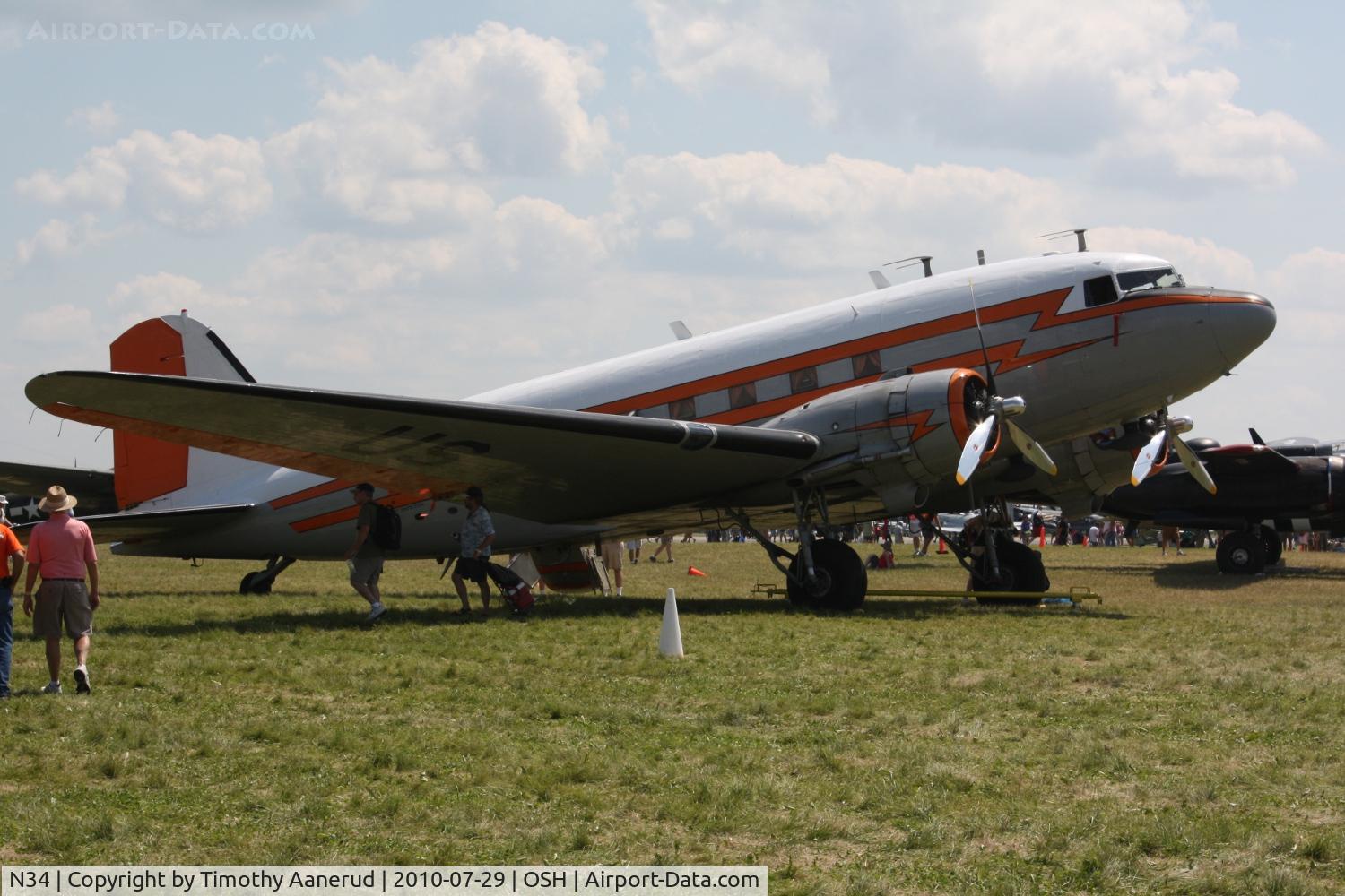 N34, 1945 Douglas R4D-7 C/N 33359, Douglas DC3C 1830-94, c/n: 33359