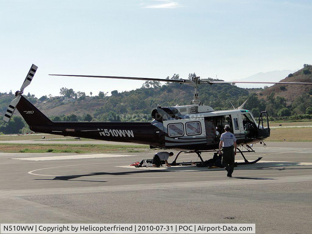 N510WW, 2008 Bell 210 C/N 21003, Securing water holding bucket and hook in preparation to head back home from working the Crown fire