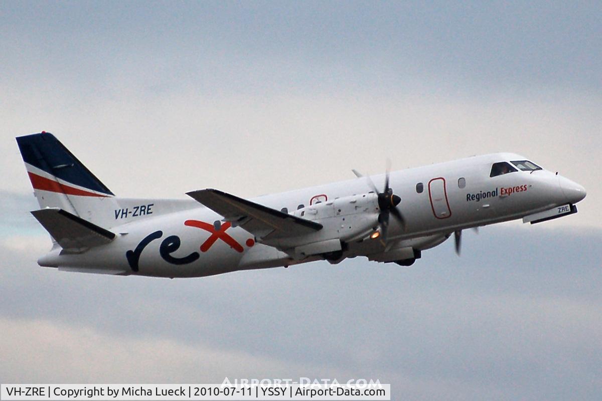 VH-ZRE, Saab 340B C/N 340B-391, At Sydney