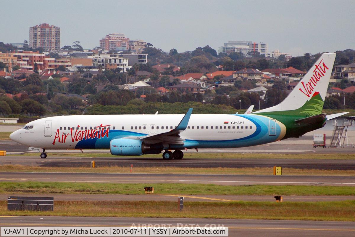 YJ-AV1, 2007 Boeing 737-8Q8 C/N 30734, At Sydney