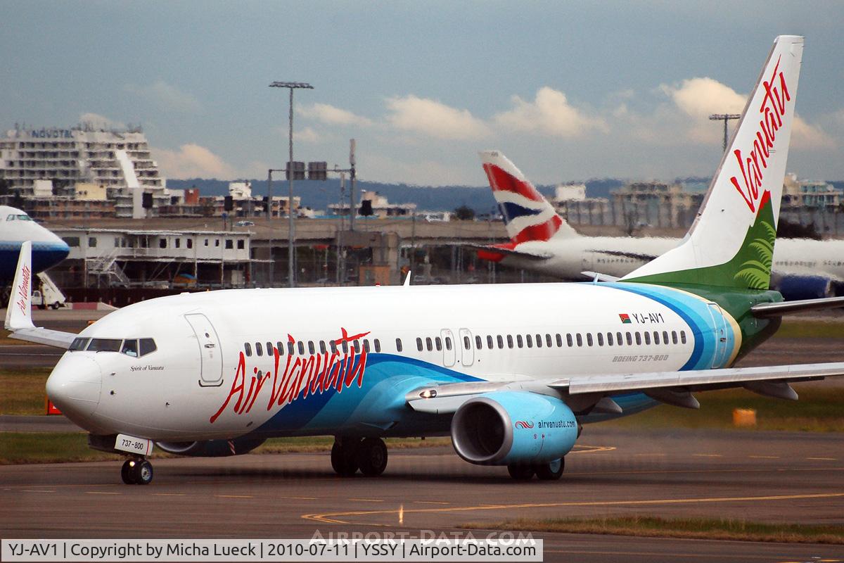 YJ-AV1, 2007 Boeing 737-8Q8 C/N 30734, At Sydney
