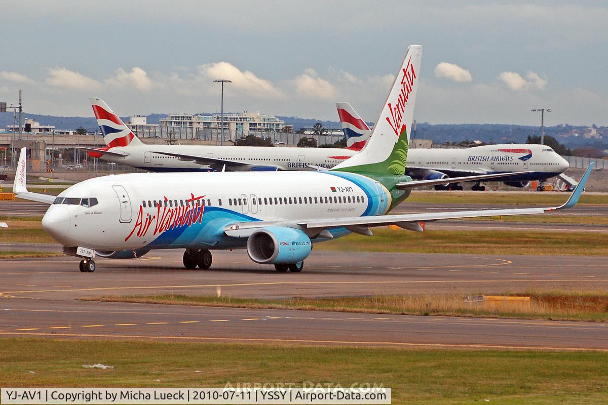 YJ-AV1, 2007 Boeing 737-8Q8 C/N 30734, At Sydney