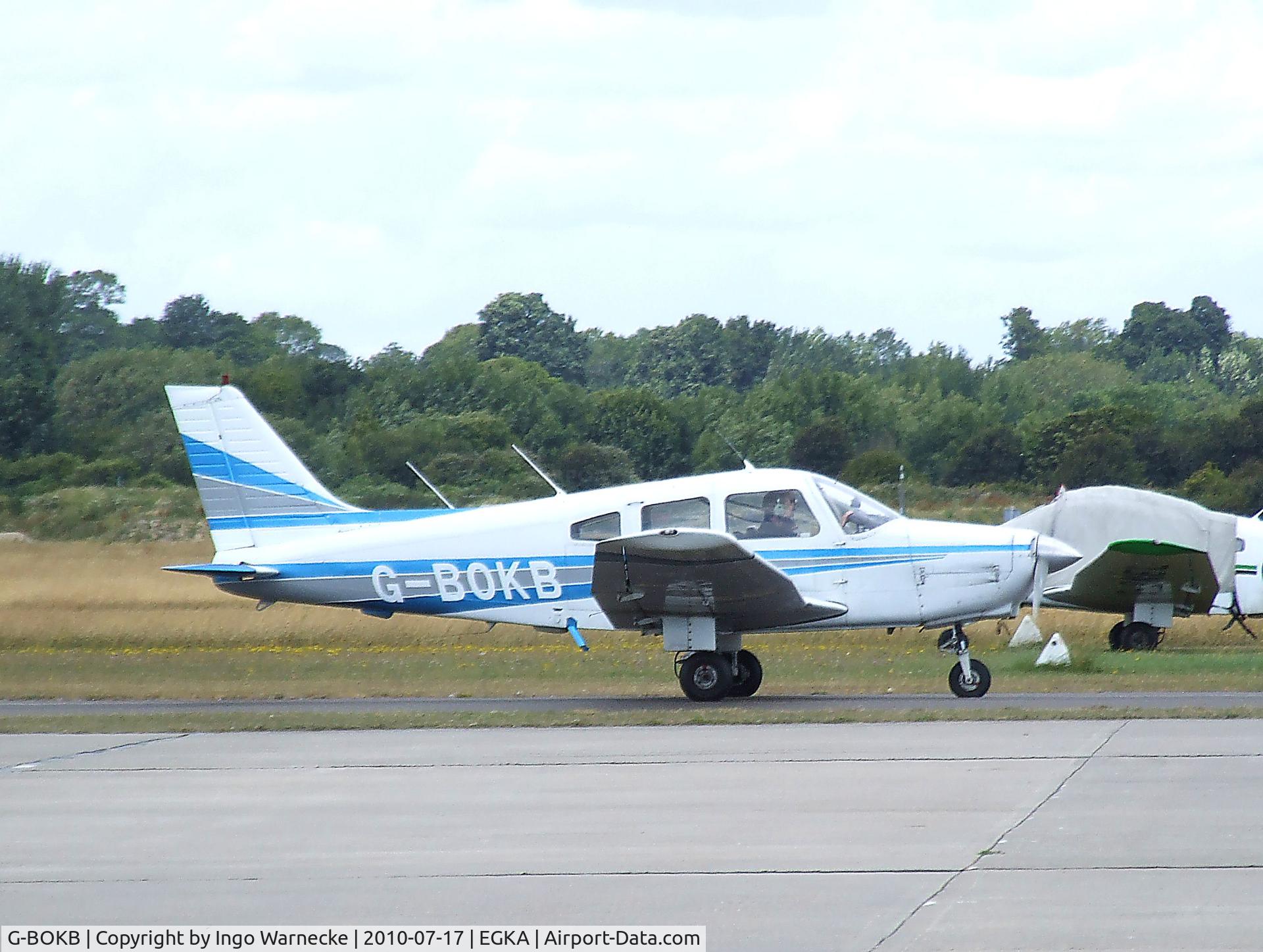 G-BOKB, 1982 Piper PA-28-161 Cherokee Warrior II C/N 28-8216077, Piper PA-28-161 Warrior II at Shoreham airport