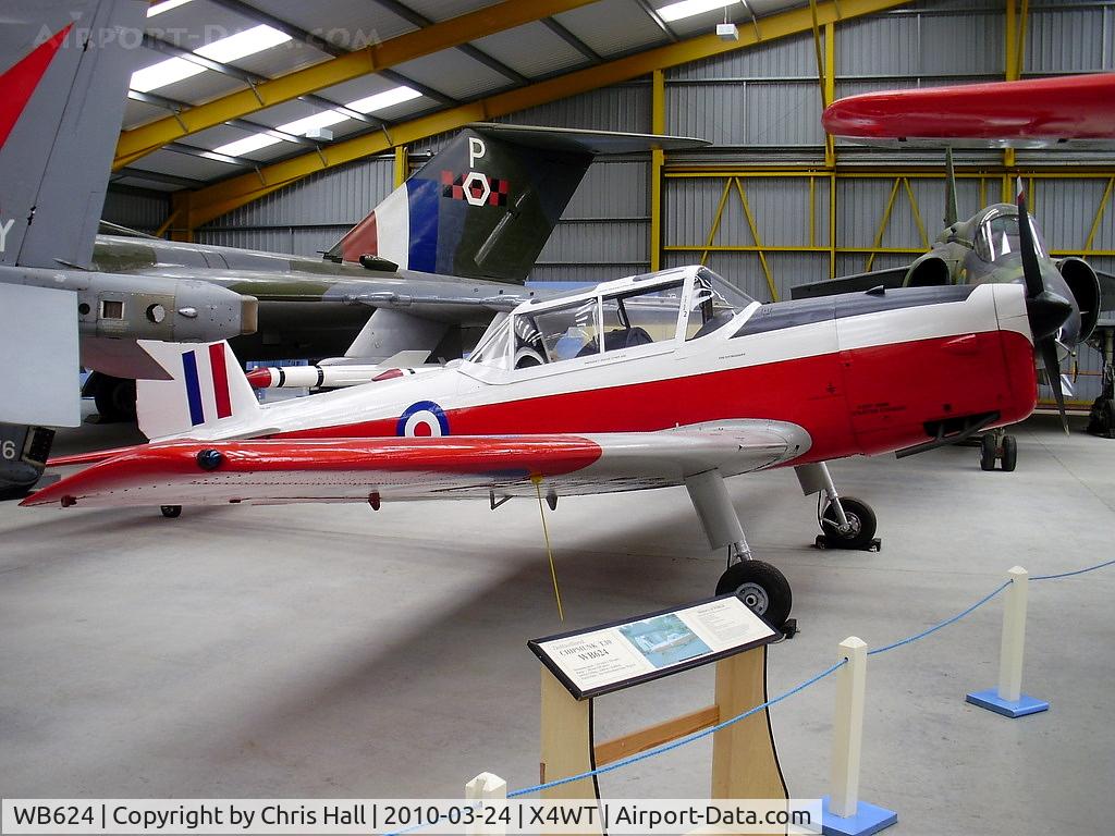 WB624, 1950 De Havilland DHC-1 Chipmunk T.10 C/N C1/0065, at the Newark Air Museum