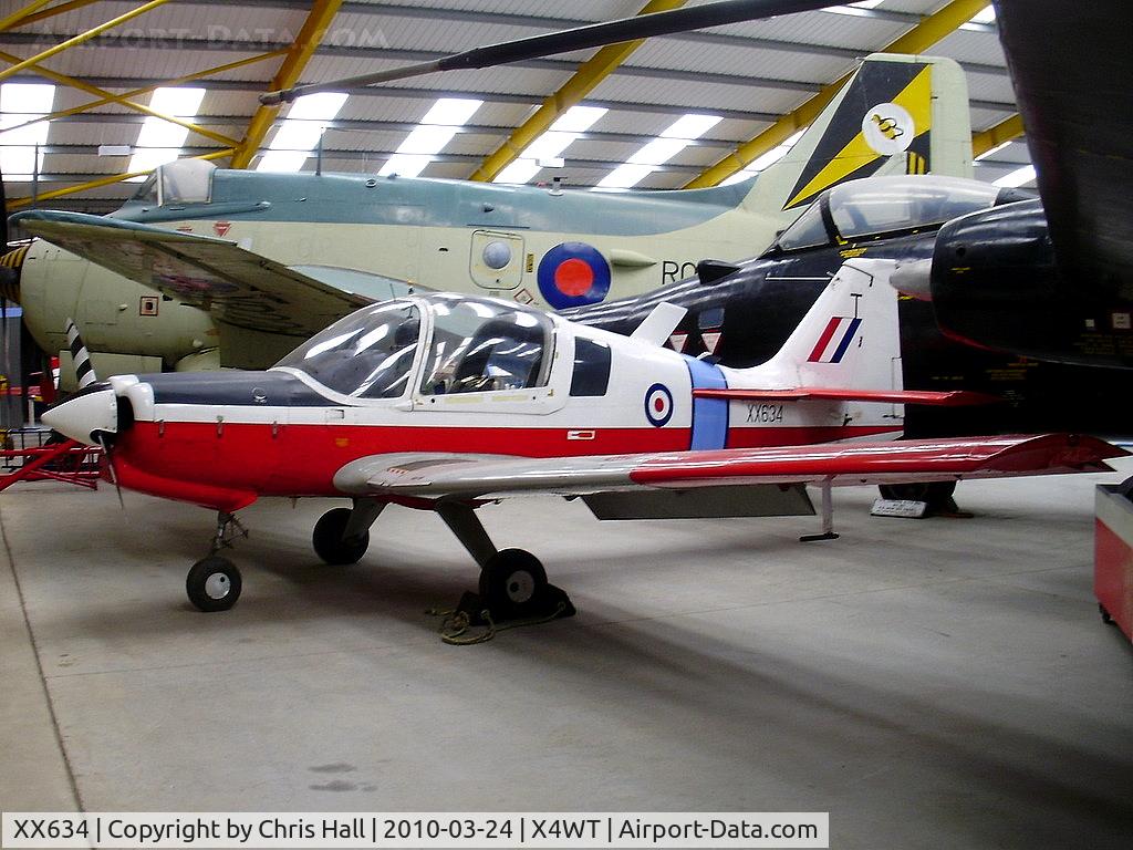 XX634, 1974 Scottish Aviation Bulldog T.1 C/N BH.120/304, at the Newark Air Museum
