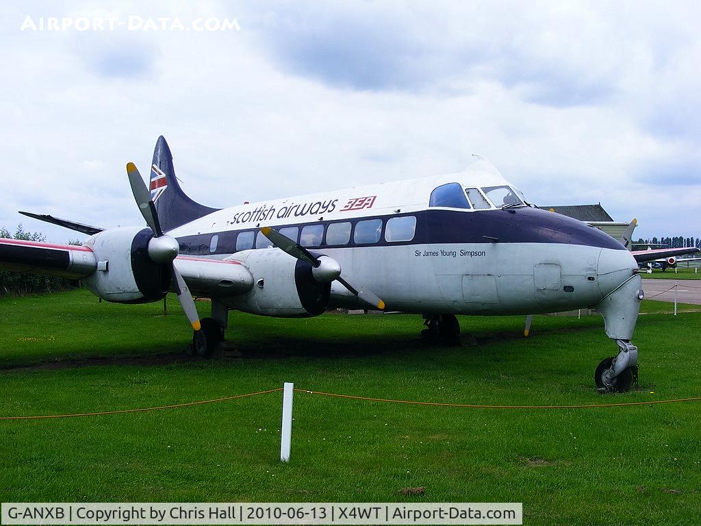 G-ANXB, De Havilland DH-114 Heron1B C/N 14048, at the Newark Air Museum