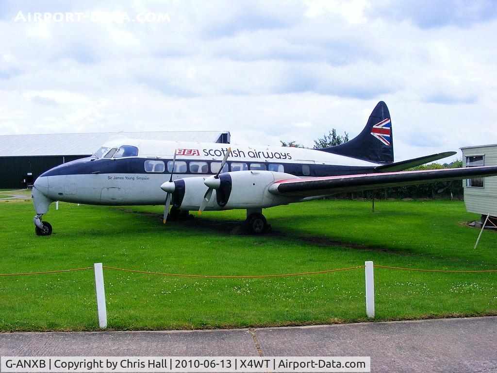 G-ANXB, De Havilland DH-114 Heron1B C/N 14048, at the Newark Air Museum