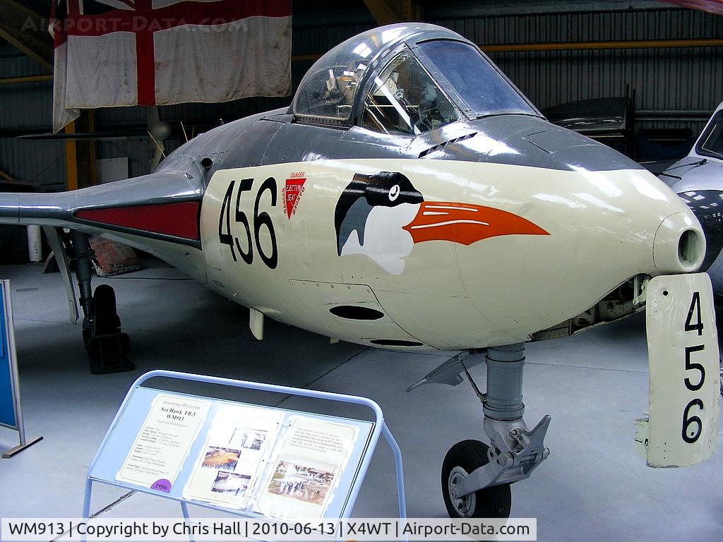 WM913, Hawker Sea Hawk FB.3 C/N 5965, at the Newark Air Museum