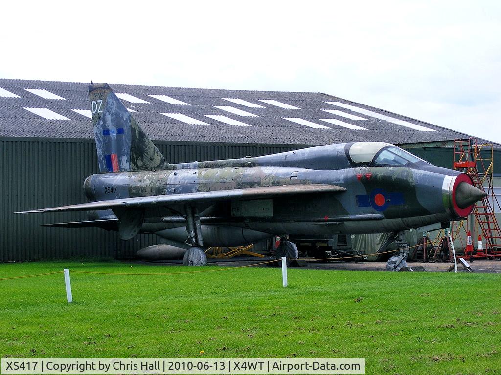 XS417, 1964 English Electric Lightning T.5 C/N 95002, at the Newark Air Museum