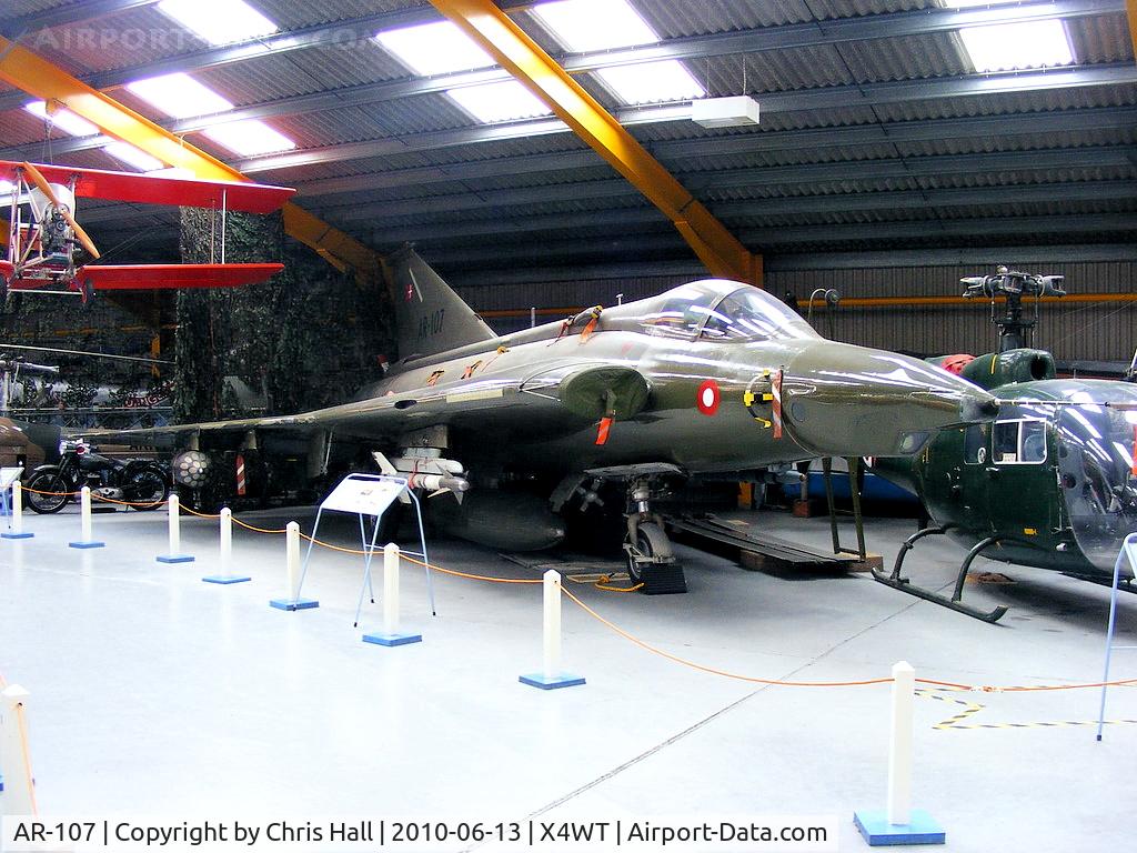 AR-107, 1971 Saab RF-35 Draken C/N 35-1107, at the Newark Air Museum