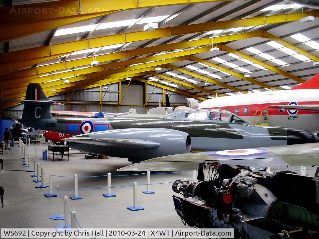 WS692, Gloster Meteor NF.12 C/N Not found WS692, at the Newark Air Museum