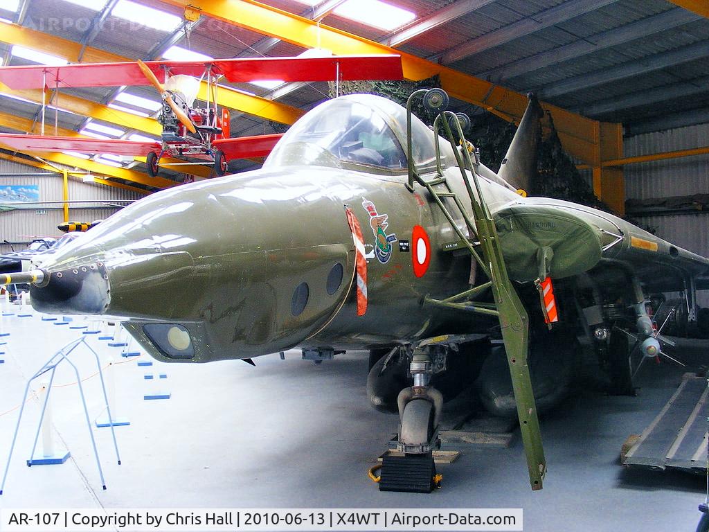 AR-107, 1971 Saab RF-35 Draken C/N 35-1107, at the Newark Air Museum