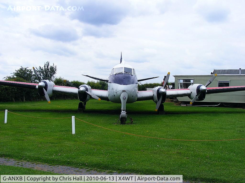 G-ANXB, De Havilland DH-114 Heron1B C/N 14048, at the Newark Air Museum