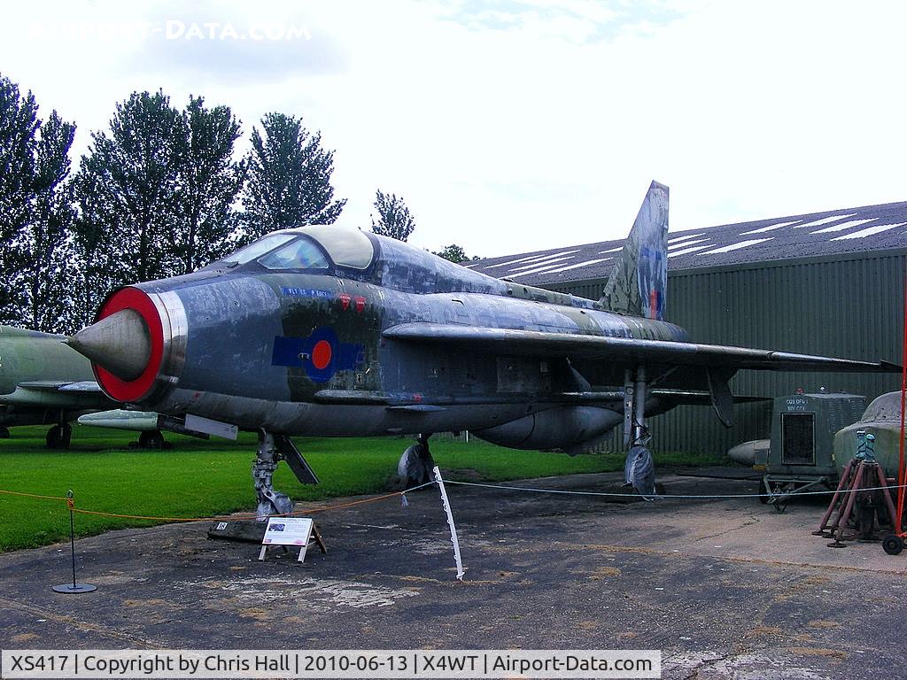 XS417, 1964 English Electric Lightning T.5 C/N 95002, at the Newark Air Museum