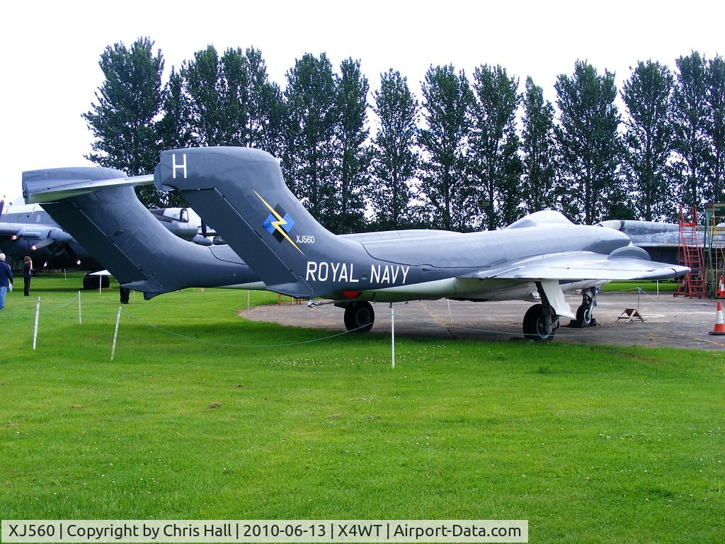 XJ560, De Havilland DH-110 Sea Vixen FAW.2 C/N 10042, at the Newark Air Museum