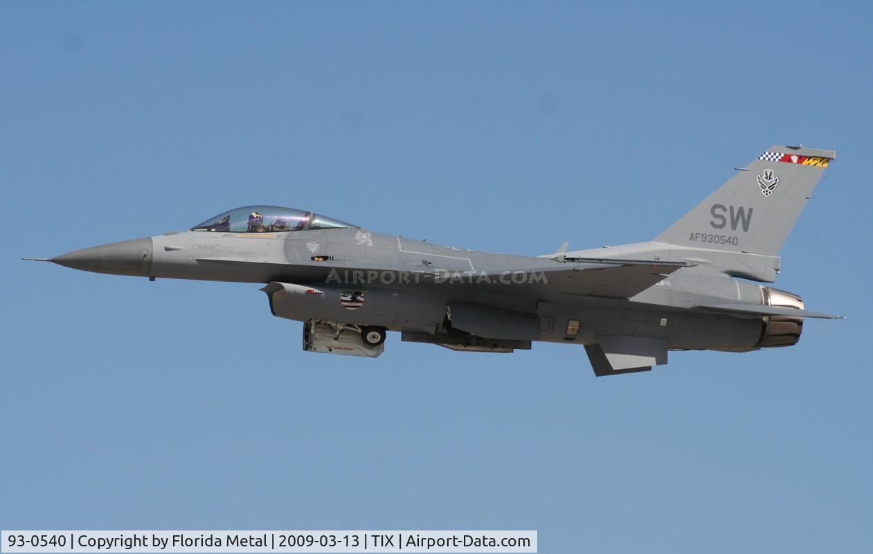 93-0540, 1993 Lockheed F-16C Fighting Falcon C/N CC-175, F-16C