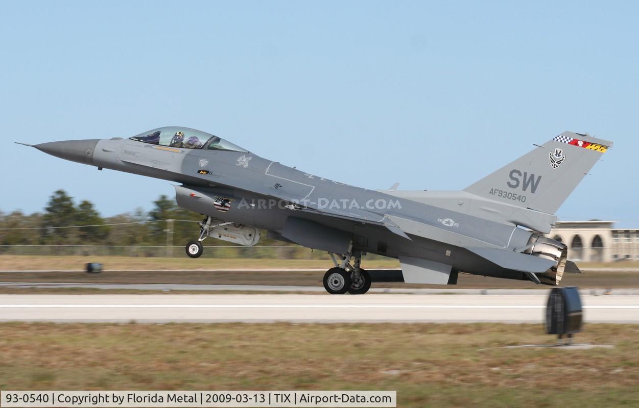 93-0540, 1993 Lockheed F-16C Fighting Falcon C/N CC-175, F-16C