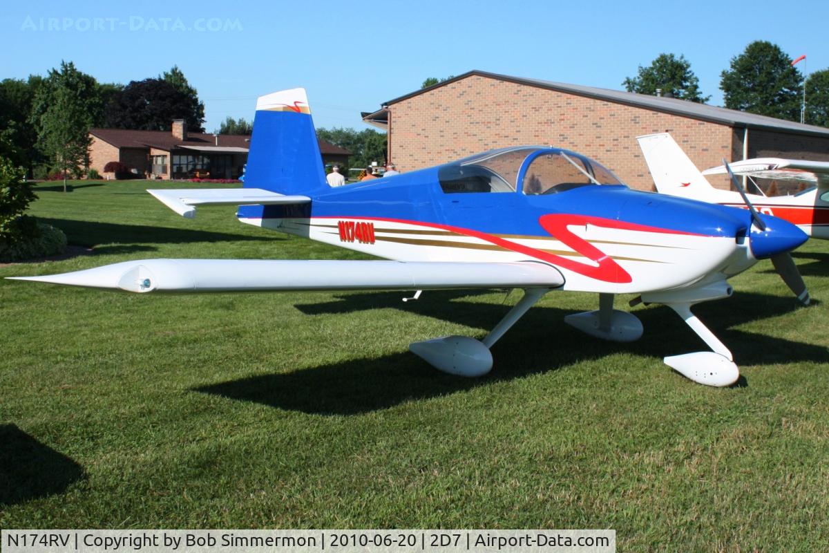 N174RV, 2007 Vans RV-9A C/N 90189, Parked in the grass at the Father's Day breakfast fly-in, Beach City, Ohio.