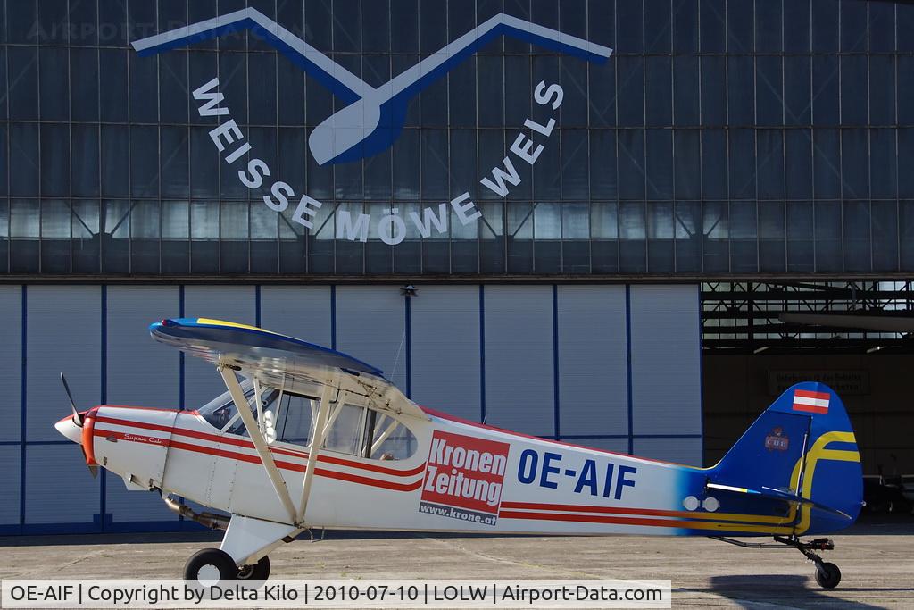 OE-AIF, Piper PA-18-150 Super Cub C/N 18-4401, 100 years Airfield Wels-
