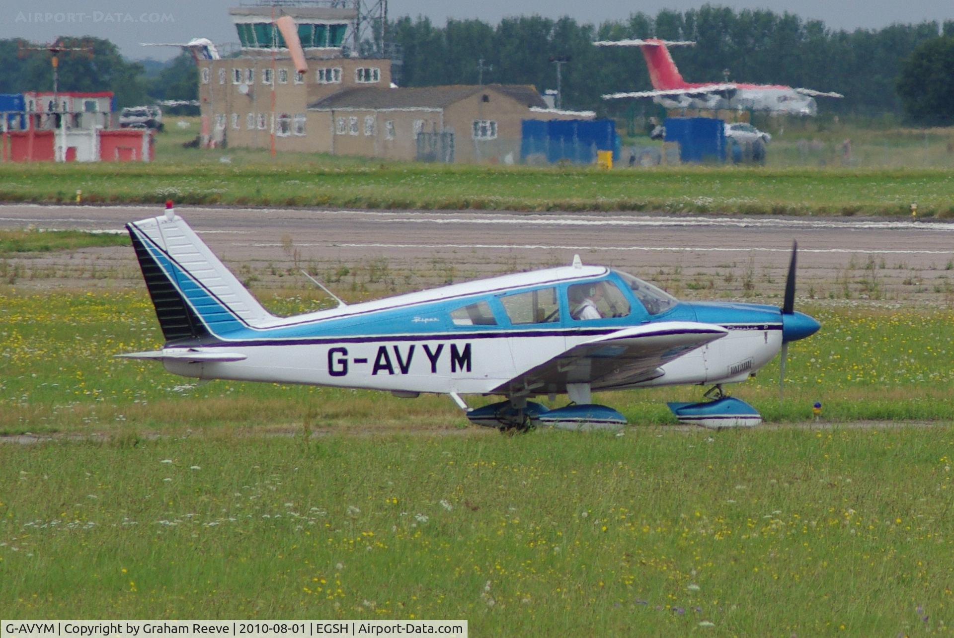 G-AVYM, 1968 Piper PA-28-180 Cherokee C/N 28-4638, About to depart.