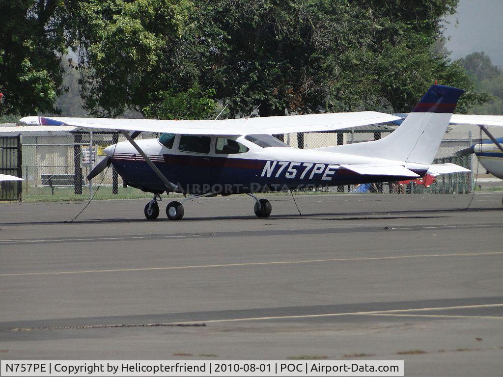 N757PE, Cessna TR182 Turbo Skylane RG C/N R18201252, Tied down and parked in transient parking