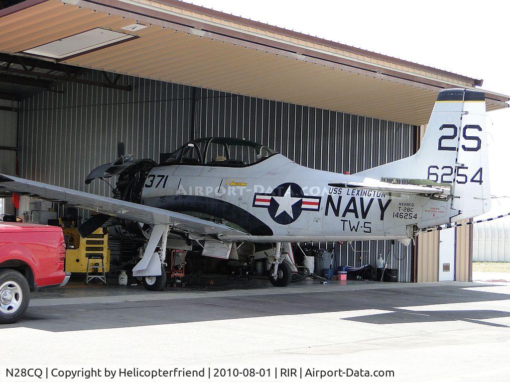 N28CQ, 1957 North American T-28C Trojan Trojan C/N 252-17, Appears to be having some engine work done