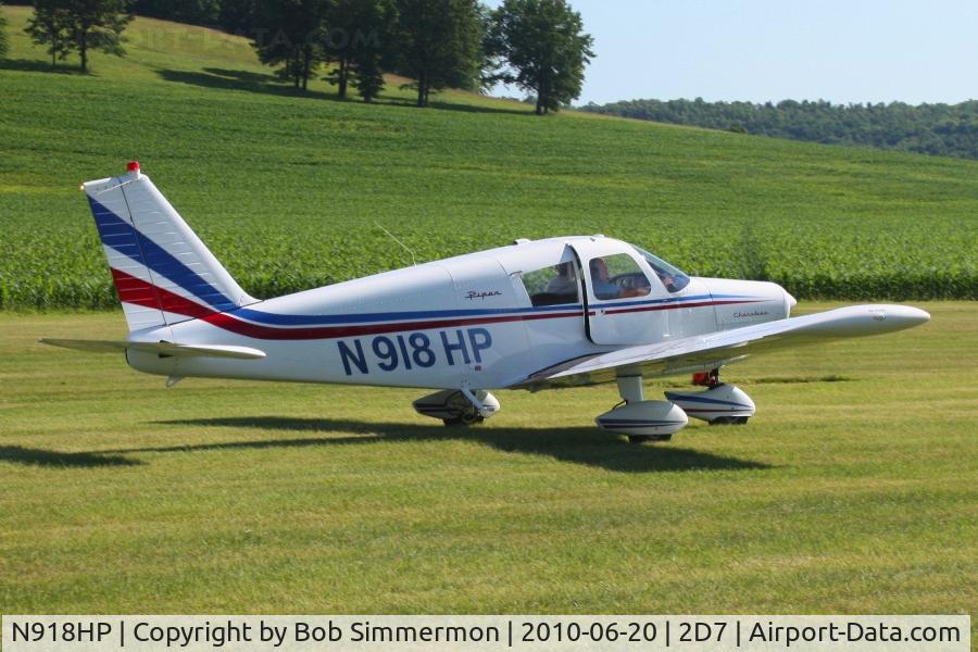 N918HP, 1966 Piper PA-28-140 C/N 28-21807, Arriving at the Father's Day breakfast fly-in, Beach City, Ohio.