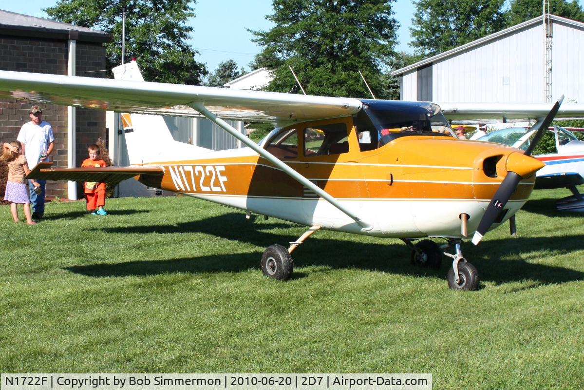 N1722F, 1966 Cessna 172H C/N 17255117, Parked in the grass at the Father's Day breakfast fly-in, Beach City, Ohio.