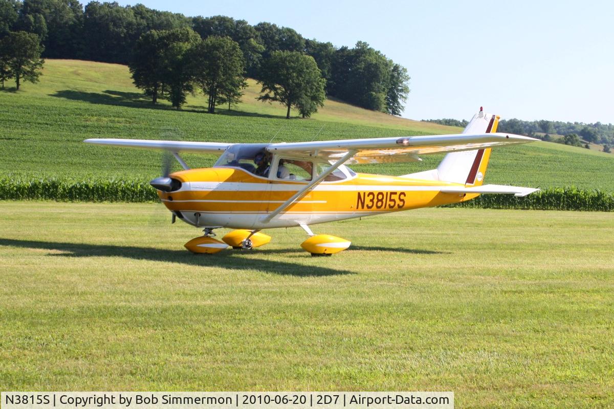 N3815S, 1963 Cessna 172E C/N 17251015, Arriving at the Father's Day breakfast fly-in, Beach City, Ohio.