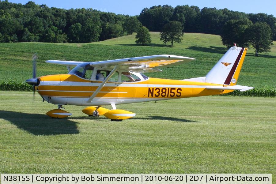 N3815S, 1963 Cessna 172E C/N 17251015, Arriving at the Father's Day breakfast fly-in, Beach City, Ohio.