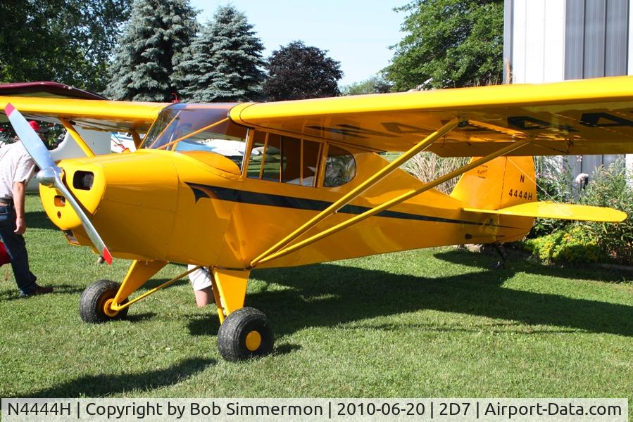 N4444H, 1948 Piper PA-15 Vagabond Vagabond C/N 15-233, Parked in the grass at the Father's Day breakfast fly-in, Beach City, Ohio.