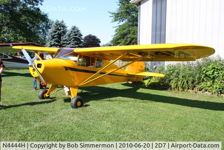 N4444H, 1948 Piper PA-15 Vagabond Vagabond C/N 15-233, Parked in the grass at the Father's Day breakfast fly-in, Beach City, Ohio.