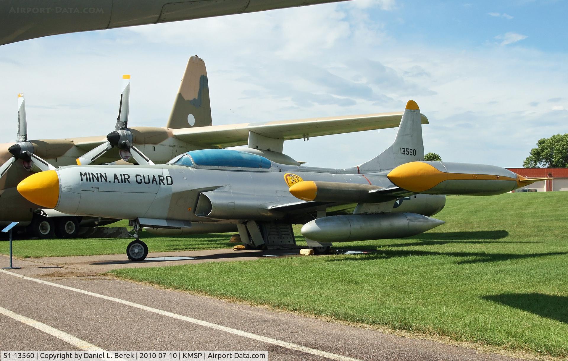 51-13560, 1951 Lockheed F-94C Starfire C/N 880-8344, This early all-weather interceptor is preserved at the Minnesota Air Guard Museum.