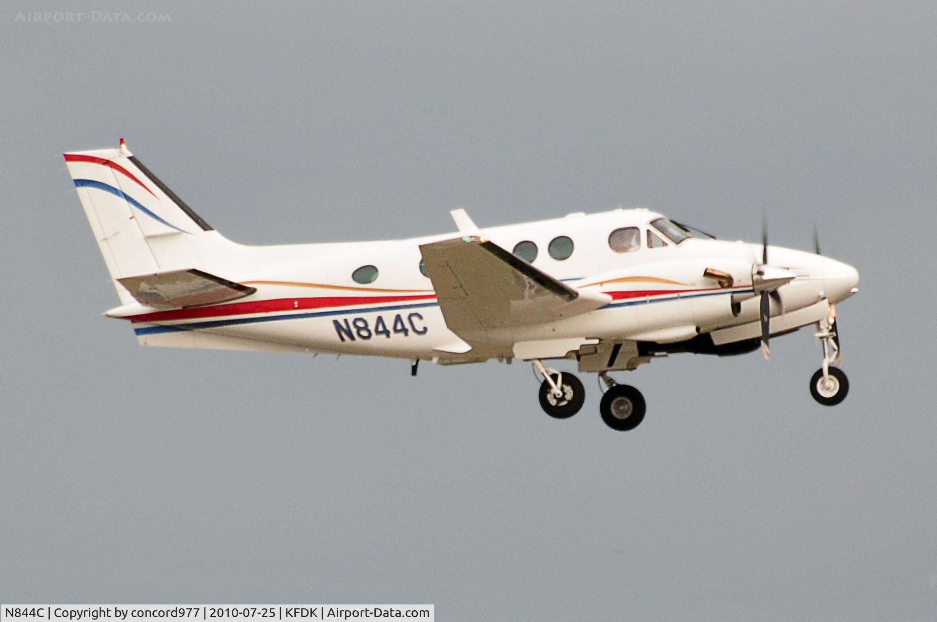 N844C, 1979 Beech C90 King Air C/N LJ-866, Seen at KFDK on 7/25/2010