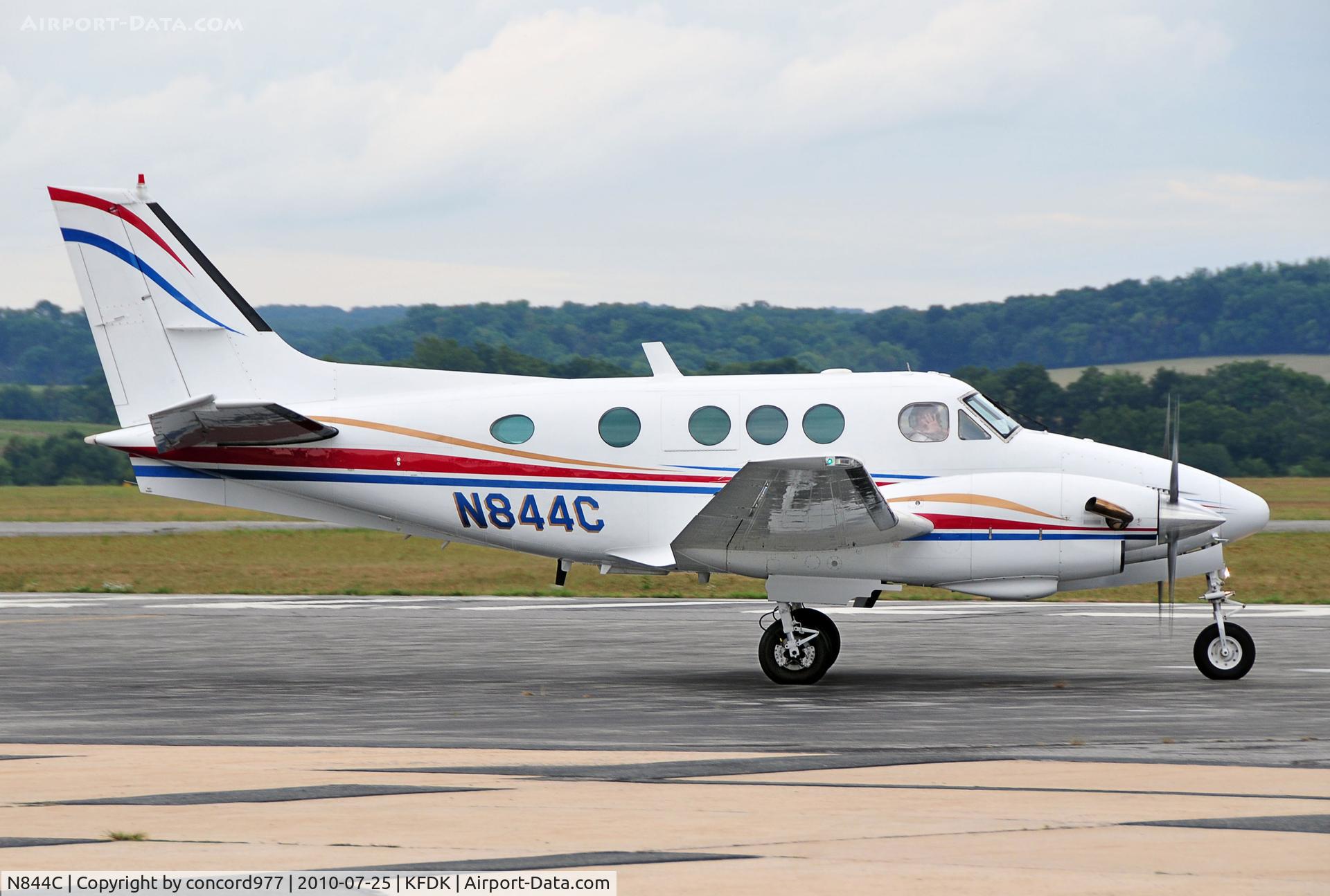 N844C, 1979 Beech C90 King Air C/N LJ-866, Seen at KFDK on 7/25/2010