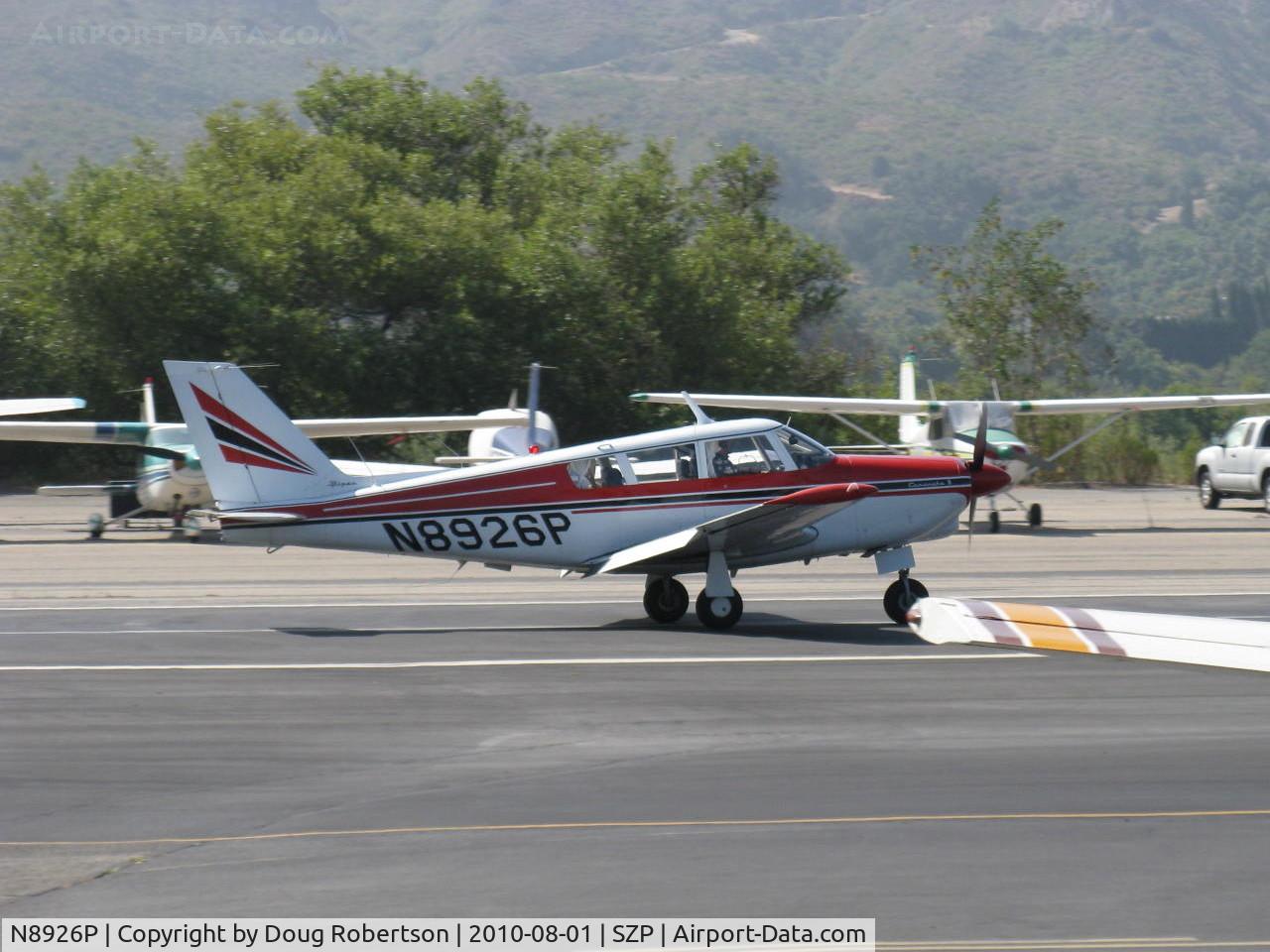 N8926P, Piper PA-24-260 Comanche C/N 24-4382, 1966 Piper PA-24-260 COMANCHE, Lycoming IO-540-D4A5 260 Hp, landing roll Rwy 22