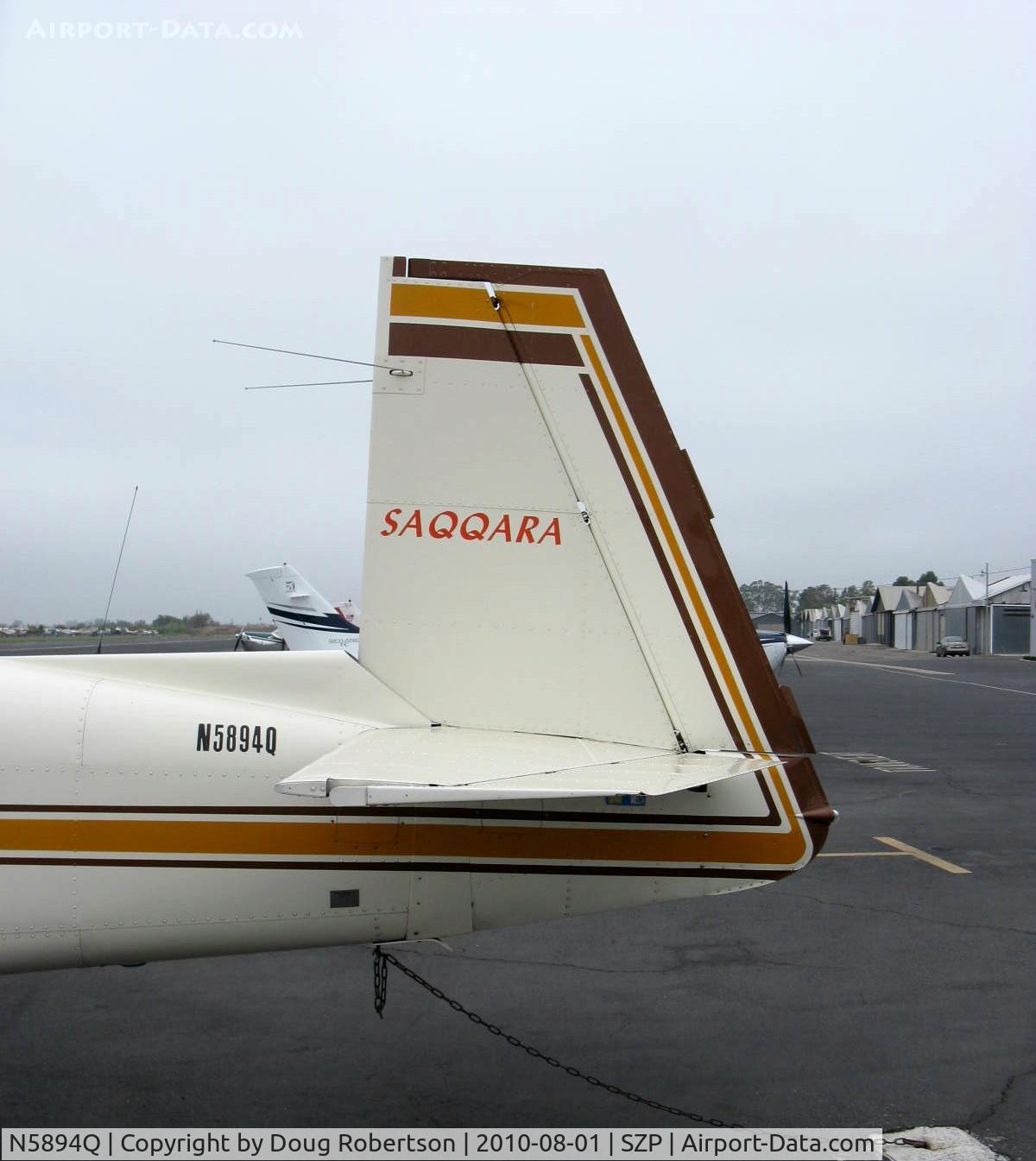 N5894Q, 1965 Mooney M20C Ranger C/N 3155, 1965 Mooney M20C, Lycoming O&VO-360 180 Hp, tail