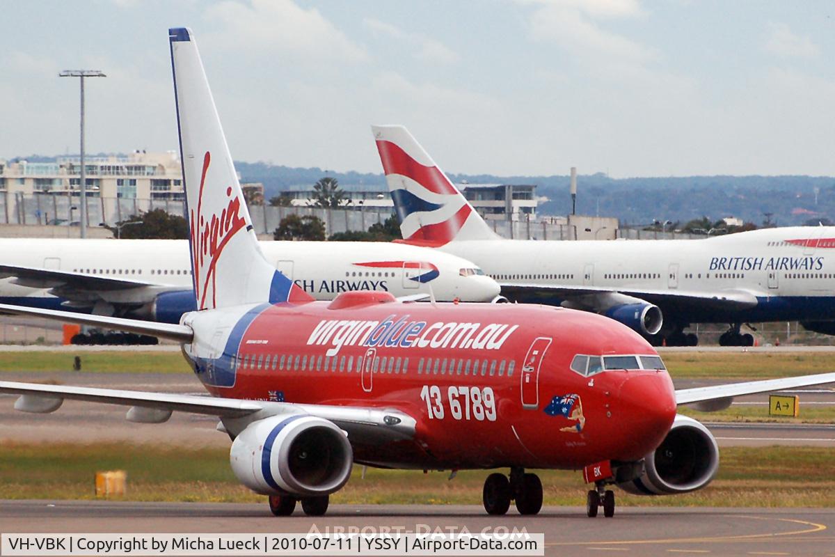 VH-VBK, 2002 Boeing 737-7Q8 C/N 30648, At Sydney