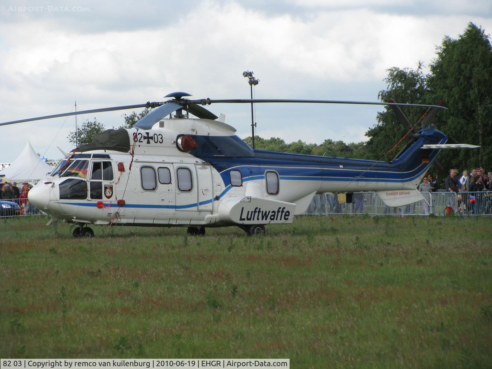 82 03, Eurocopter AS-532U2 Cougar C/N 2460, Koninklijke Luchtmacht air show 2010. Flying with FBS BMVg.