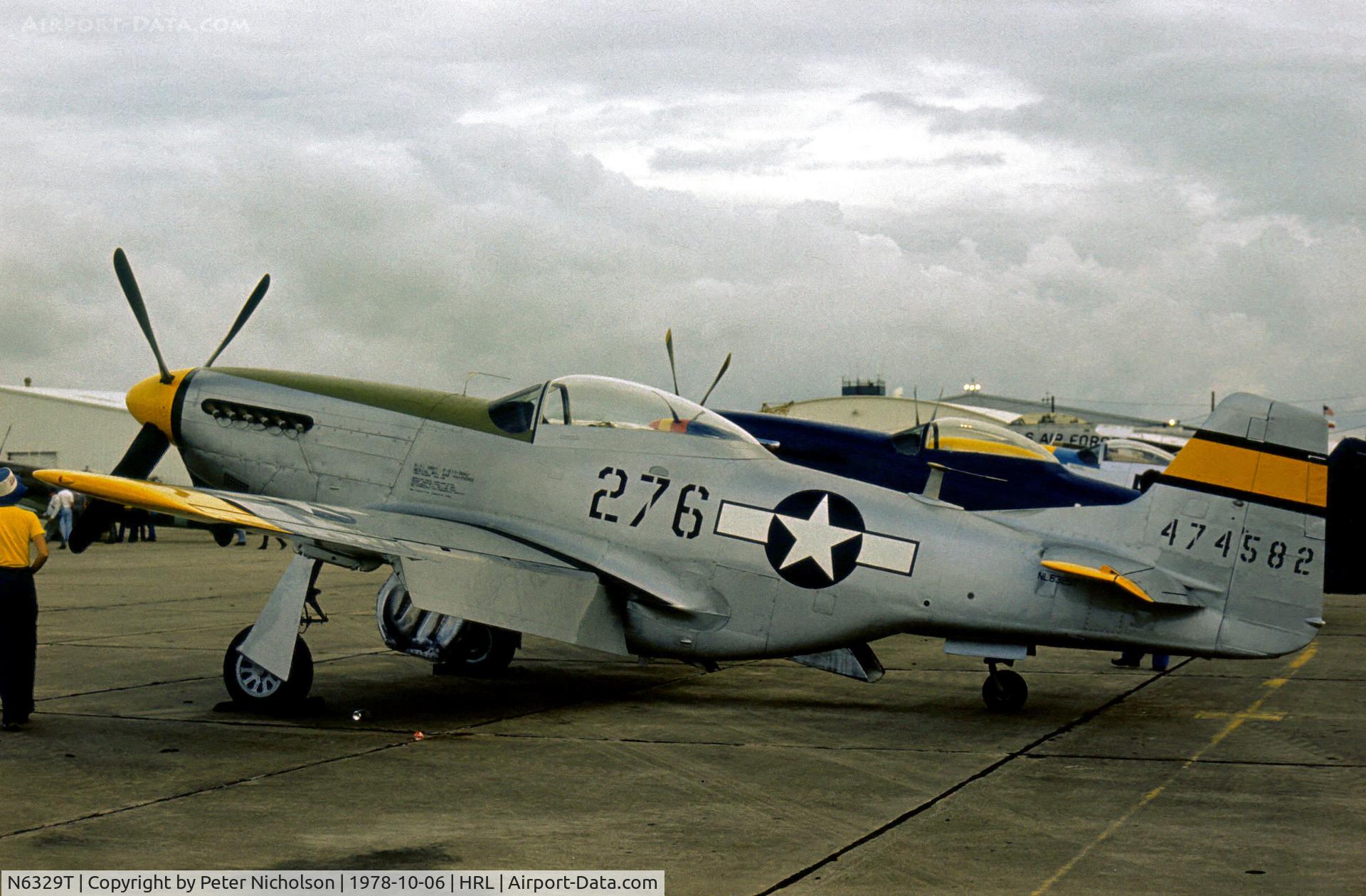 N6329T, 1946 North American P-51D Mustang C/N 122-41122 (44-74582), P-51D Mustang as NL6329T at the 1978 Confederate Air Force Airshow at Harlingen.