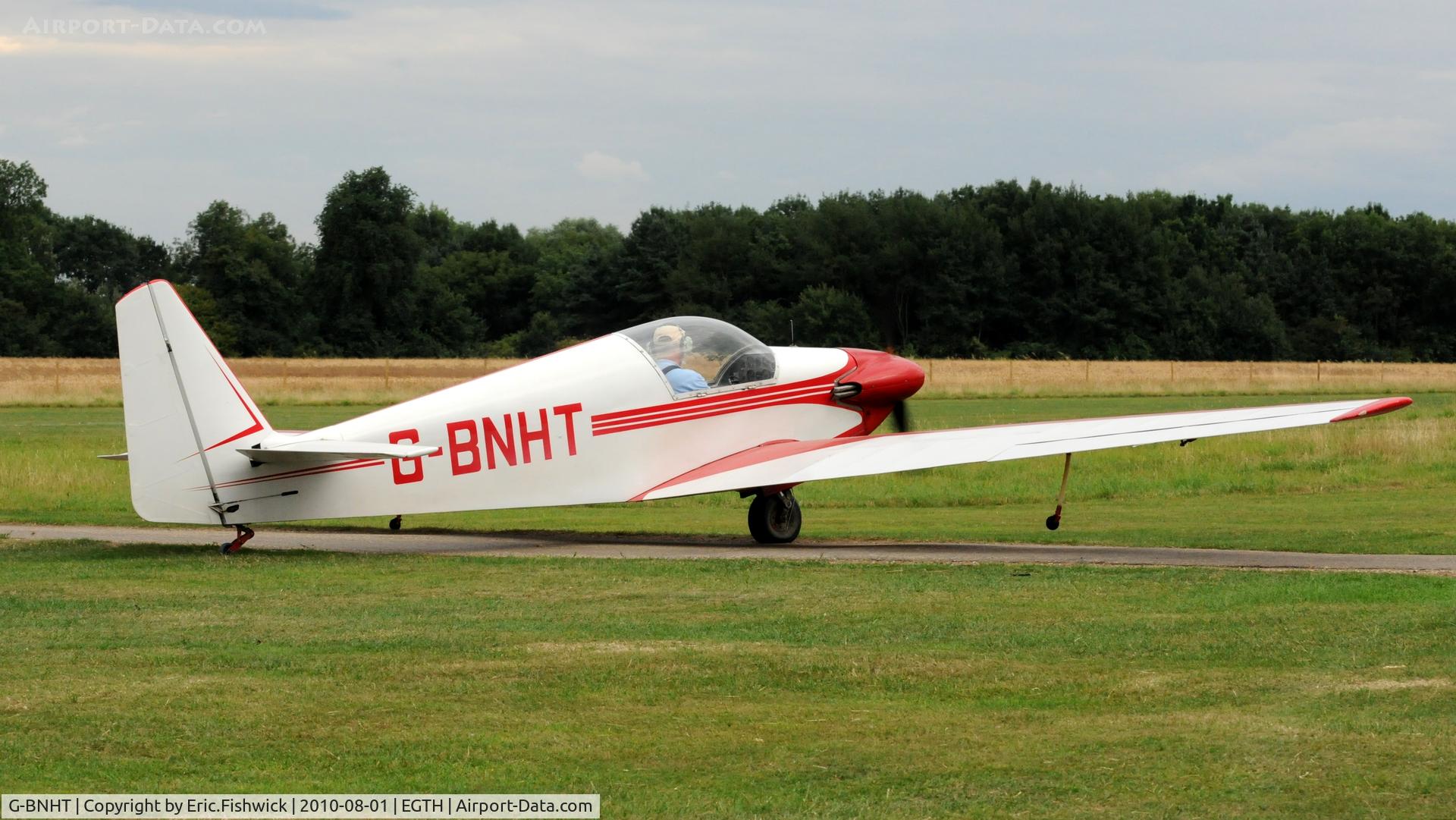 G-BNHT, 1965 Alpavia Fournier RF-3 C/N 80, G-BNHT departing Shuttleworth Military Pagent Air Display August 2010