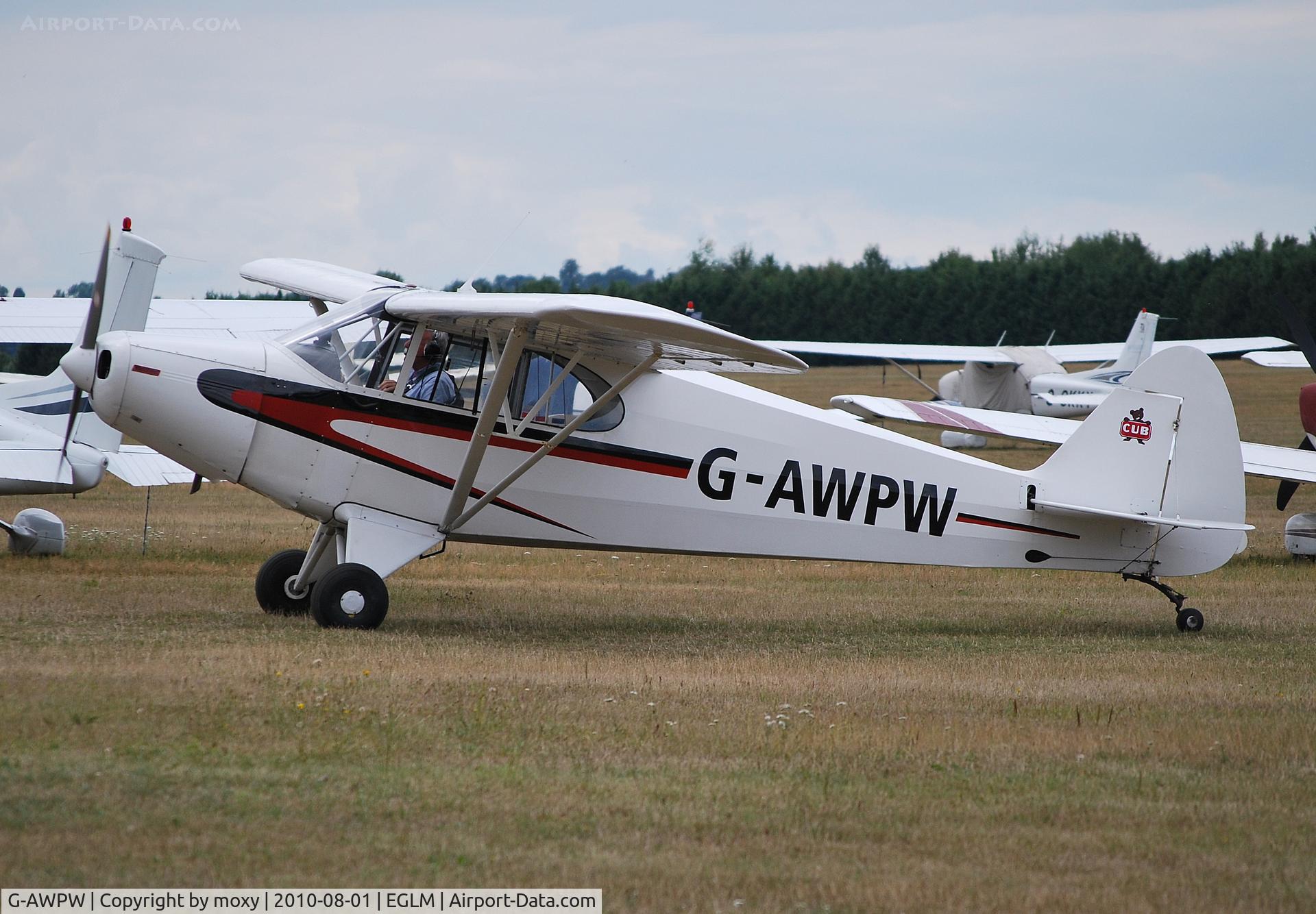 G-AWPW, 1947 Piper PA-12 Super Cruiser C/N 12-3947, Piper Super Cruiser at White Waltham. Ex N78572