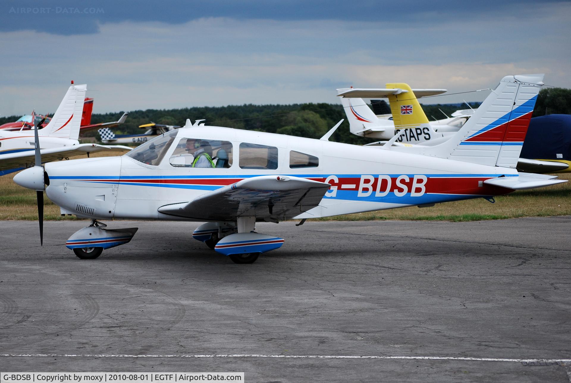 G-BDSB, 1975 Piper PA-28-181 Cherokee Archer II C/N 28-7690107, Piper Cherokee Archer II at Fairoaks. Ex N8221C