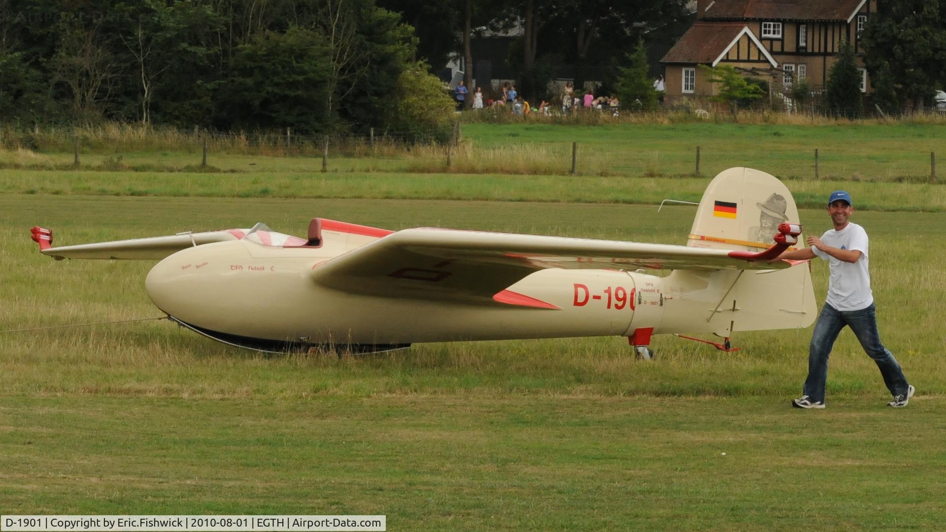 D-1901, 1963 DFS 108-53 Habicht E Replica C/N 1, 1. D-1901 and Pilot (Christoph Zahn) receiving well deserved applause at Shuttleworth Military Pagent Air Display August 2010