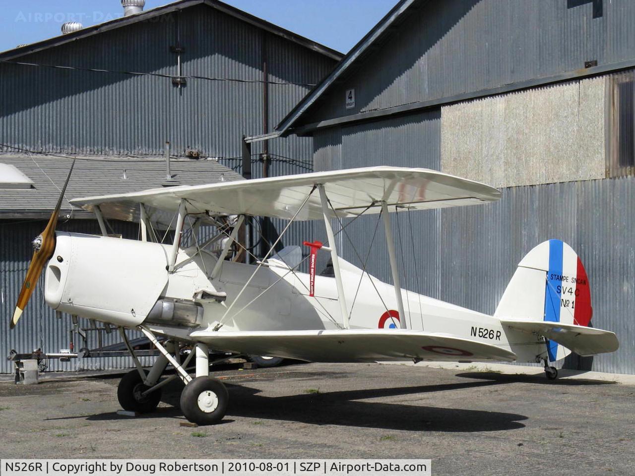 N526R, 1946 Nord Stampe SV-4C C/N 522, 1946 S.N.C.A. du Nord STAMPE SV4C, Renault H.PO3 inverted in-line 140 Hp engine, Experimental class